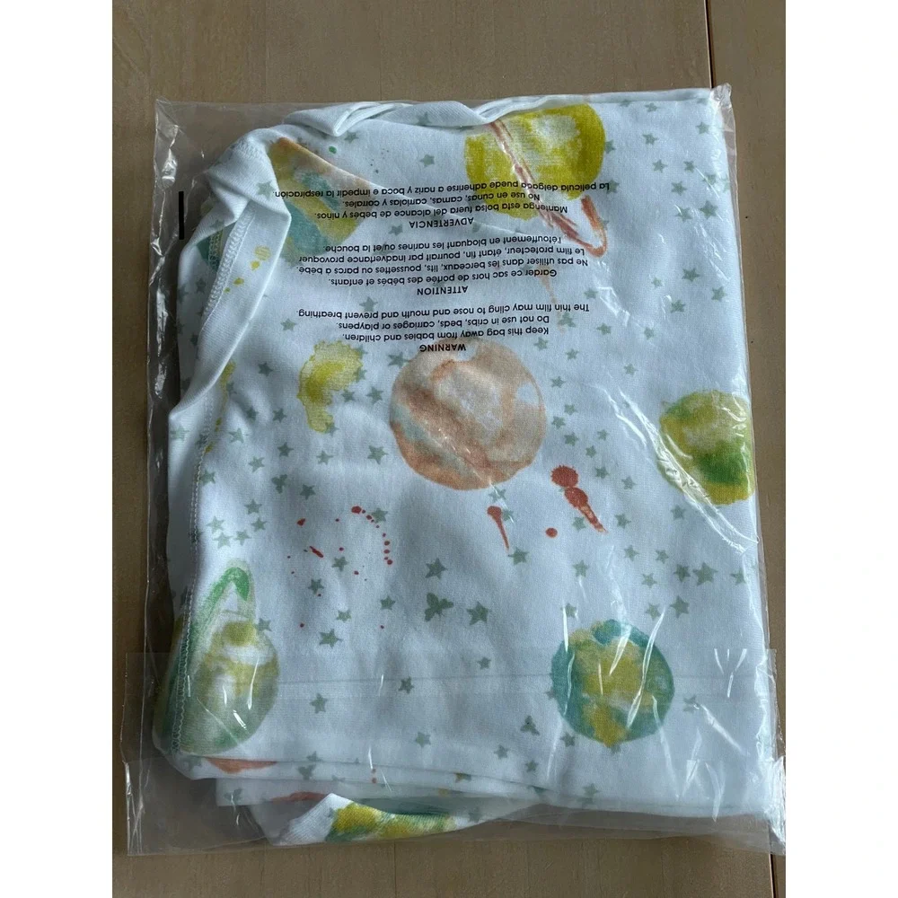 NWT Burt's Bees Kids Solar System Organic‎ Cotton Pajama Set Planets 4T